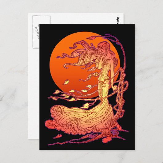 Halloween Wind Briefkaart (Voorkant / Achterkant)