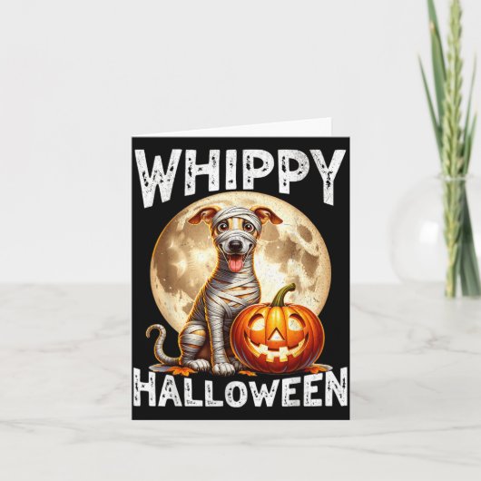 Halloween Windhond Kaart (Voorkant)