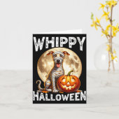 Halloween Windhond Kaart (Gele Bloem)