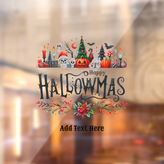 Halloween WINDOW DECOR Halloween Kerstmis Mashup Raamsticker (Vel 2)