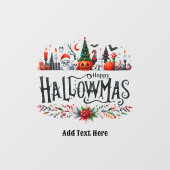Halloween WINDOW DECOR Halloween Kerstmis Mashup Raamsticker (Vel)