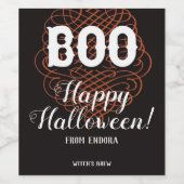 Halloween Wine Label  Boo Wijn Etiket (Enkel label)