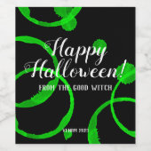 Halloween Wine Label Green Venom Wijn Etiket (Enkel label)