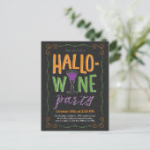 Halloween Wine Party Invitation Briefkaart (Staand voorkant)