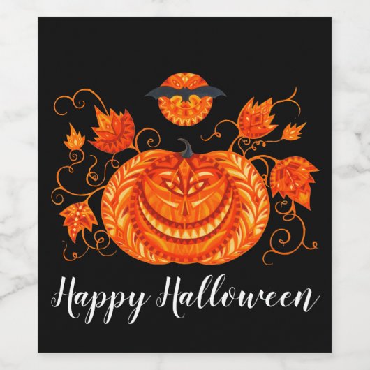 Halloween Wine Wijn Etiket (Enkel label)