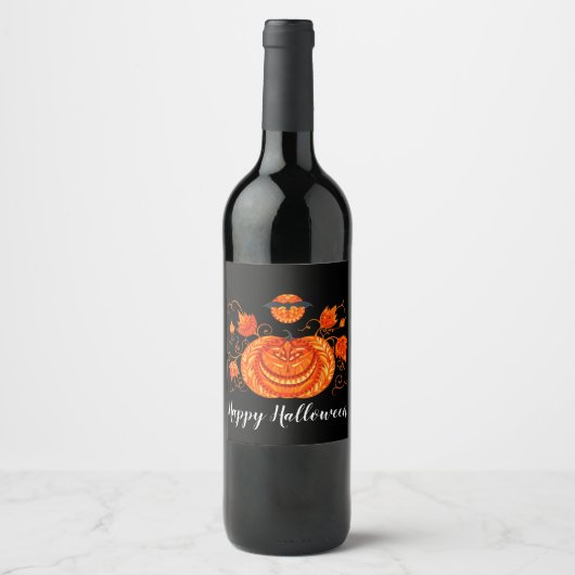 Halloween Wine Wijn Etiket (Voorkant)