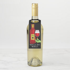 Halloween Wine - Zie achterzijde - Flessenhanger