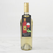 Halloween Wine - Zie achterzijde - Flessenhanger (Op fles)