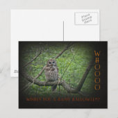 Halloween Wishies - Barred Owl Briefkaart (Voorkant / Achterkant)