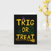 Halloween Wiskunde docent trig of behandeling stud Kaart (Gele Bloem)