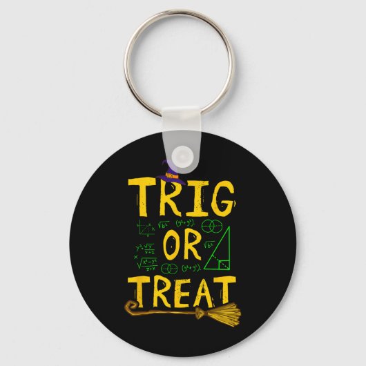 Halloween Wiskunde docent trig of behandeling stud Sleutelhanger (Voorkant)