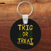 Halloween Wiskunde docent trig of behandeling stud Sleutelhanger (Voorkant)