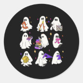 Halloween Wiskunde leraar Ronde Sticker (Voorkant)