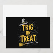 Halloween Wiskunde leraar Trig of Treat School Kaart (Voorkant / Achterkant)