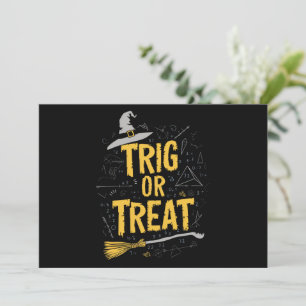 Halloween Wiskunde leraar Trig of Treat School Kaart
