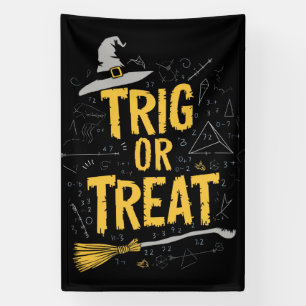 Halloween Wiskunde leraar Trig of Treat School Spandoek