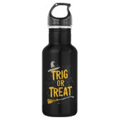 Halloween Wiskunde leraar Trig of Treat School Waterfles (Voorkant)