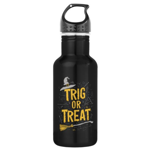 Halloween Wiskunde leraar Trig of Treat School Waterfles (Voorkant)
