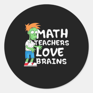 Halloween Wiskunde Teacher Love Ronde Sticker