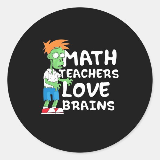 Halloween Wiskunde Teacher Love Ronde Sticker (Voorkant)