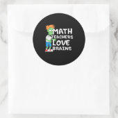 Halloween Wiskunde Teacher Love Ronde Sticker (Tas)