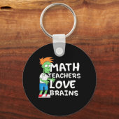 Halloween Wiskunde Teacher Love Sleutelhanger (Voorkant)