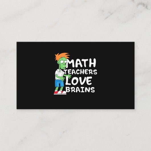 Halloween Wiskunde Teacher Love Visitekaartje (Voorkant)