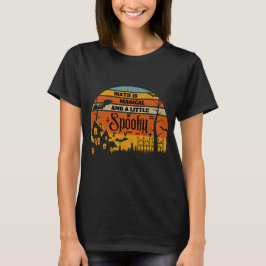 Halloween Wiskunde Teacher Zwart T-shirt