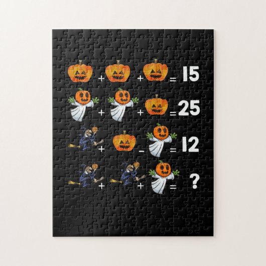 Halloween Wiskunde vergelijking voor Wiskunde doce Legpuzzel (Verticaal)