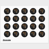 Halloween Wiskunde vergelijking voor Wiskunde doce Ronde Sticker (Vel)