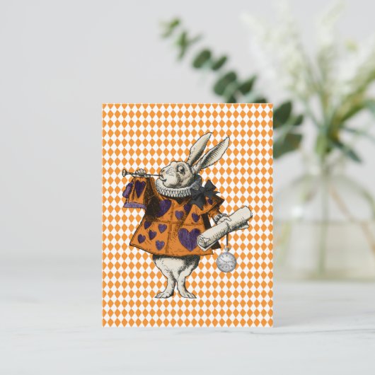  Halloween Wit Konijn Alice In Wonderland Briefkaart (Staand voorkant)