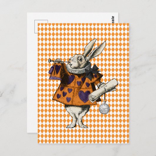  Halloween Wit Konijn Alice In Wonderland Briefkaart (Voorkant / Achterkant)