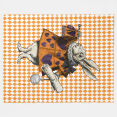  Halloween Wit Konijn Alice In Wonderland Fleece Deken (Voorkant (Horizontaal))