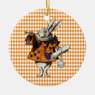  Halloween Wit Konijn Alice In Wonderland Keramisch Ornament