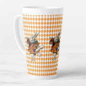 Halloween Wit Konijn Alice In Wonderland Latte Mok (Linkerhoek)