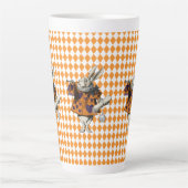 Halloween Wit Konijn Alice In Wonderland Latte Mok (Voorkant)