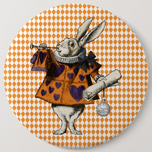  Halloween Wit Konijn Alice In Wonderland Ronde Button 6,0 Cm (Voorkant)
