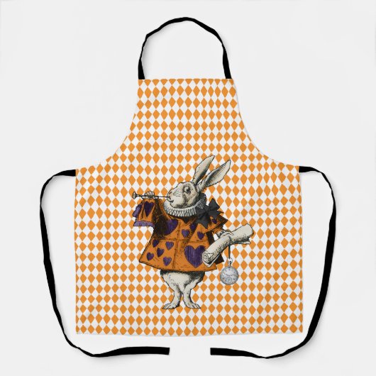  Halloween Wit Konijn Alice In Wonderland Schort (Voorkant)