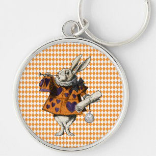Halloween Wit Konijn Alice In Wonderland Sleutelhanger
