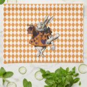 Halloween Wit Konijn Alice In Wonderland Theedoek (Gevouwen)