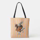 Halloween Wit Konijn Alice In Wonderland Tote Bag (Achterkant)