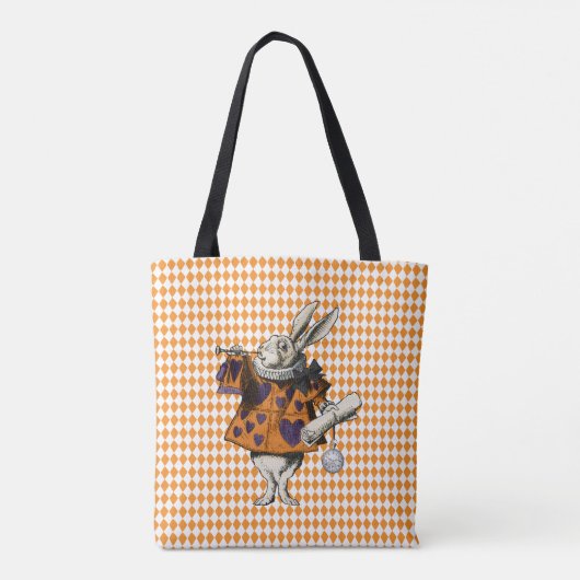  Halloween Wit Konijn Alice In Wonderland Tote Bag (Achterkant)