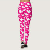 Halloween wit vleermuizen heet roze cool spooky pa leggings (Achterkant)