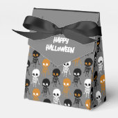Halloween Wit Zwart Sinaasappel Skeleton Patroon G Bedankdoosjes (Voorkant Zijde)