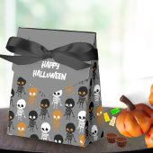 Halloween Wit Zwart Sinaasappel Skeleton Patroon G Bedankdoosjes