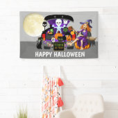 Halloween witboomstam of behandelt voeg bericht to spandoek (Insitu)