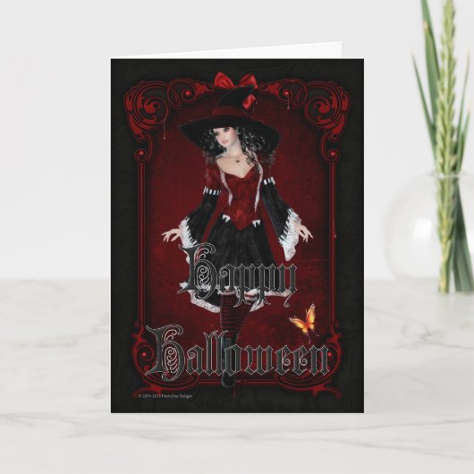 Halloween Witch 8 Happy Halloween Kaart (Voorkant)
