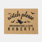 Halloween Witch, aangepaste bijtende buit Deurmat (Voorkant)