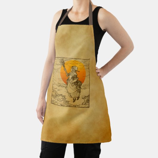  Halloween-witch All-Over Print Apron Schort (Insitu)