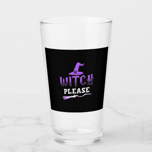 Halloween Witch Alsjeblieft Glas (Voorkant)